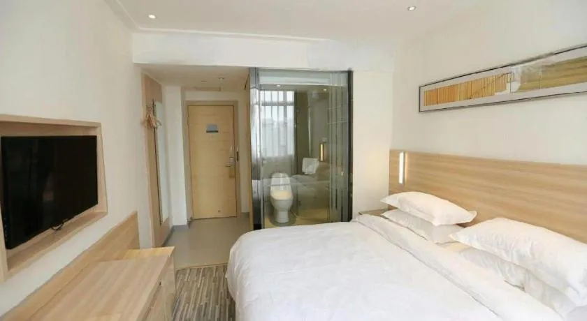 Bed in City Comfort Inn Hankou Railway Station Tangjiadun Wanda Plaza