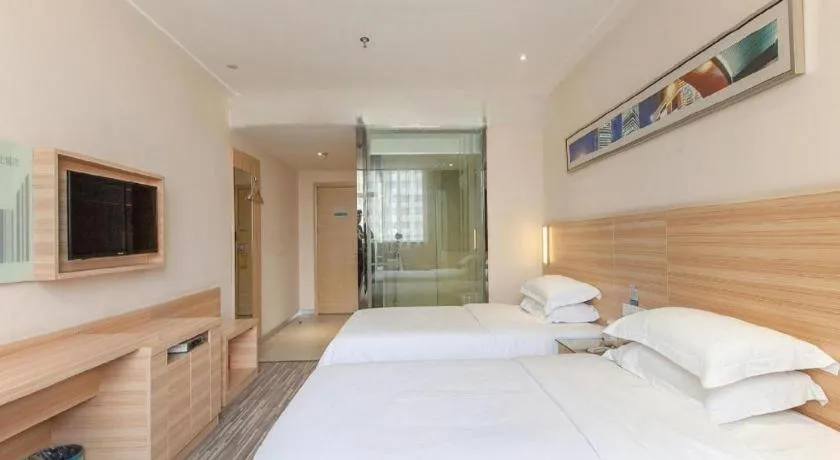 Bed in City Comfort Inn Hankou Railway Station Tangjiadun Wanda Plaza