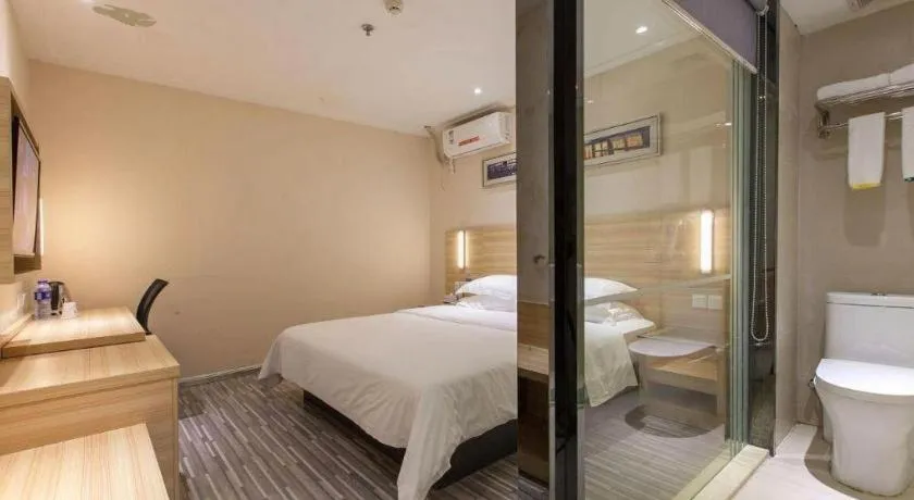 Bed in City Comfort Inn Hankou Railway Station Tangjiadun Wanda Plaza