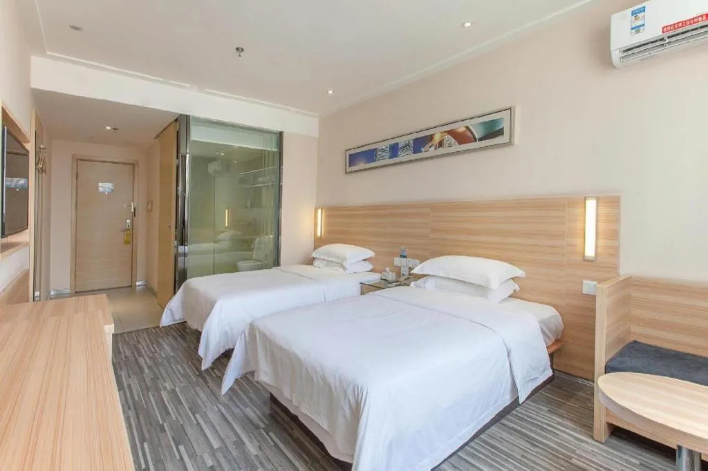 Bed in City Comfort Inn Hankou Railway Station Tangjiadun Wanda Plaza