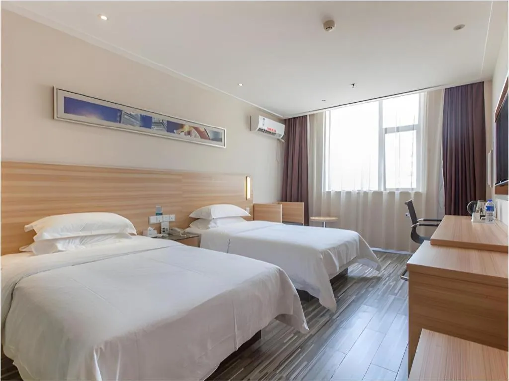 Bed in City Comfort Inn Hankou Railway Station Tangjiadun Wanda Plaza