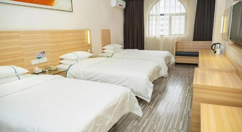 Bed in City Comfort Inn Hankou Railway Station Tangjiadun Wanda Plaza