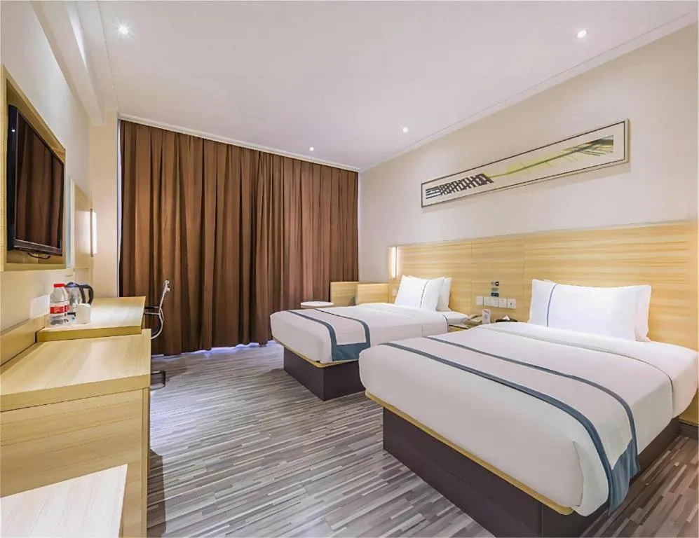 Bed in City Comfort Inn Hankou Railway Station Tangjiadun Wanda Plaza