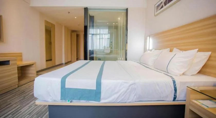 Bed in City Comfort Inn Hankou Railway Station Tangjiadun Wanda Plaza