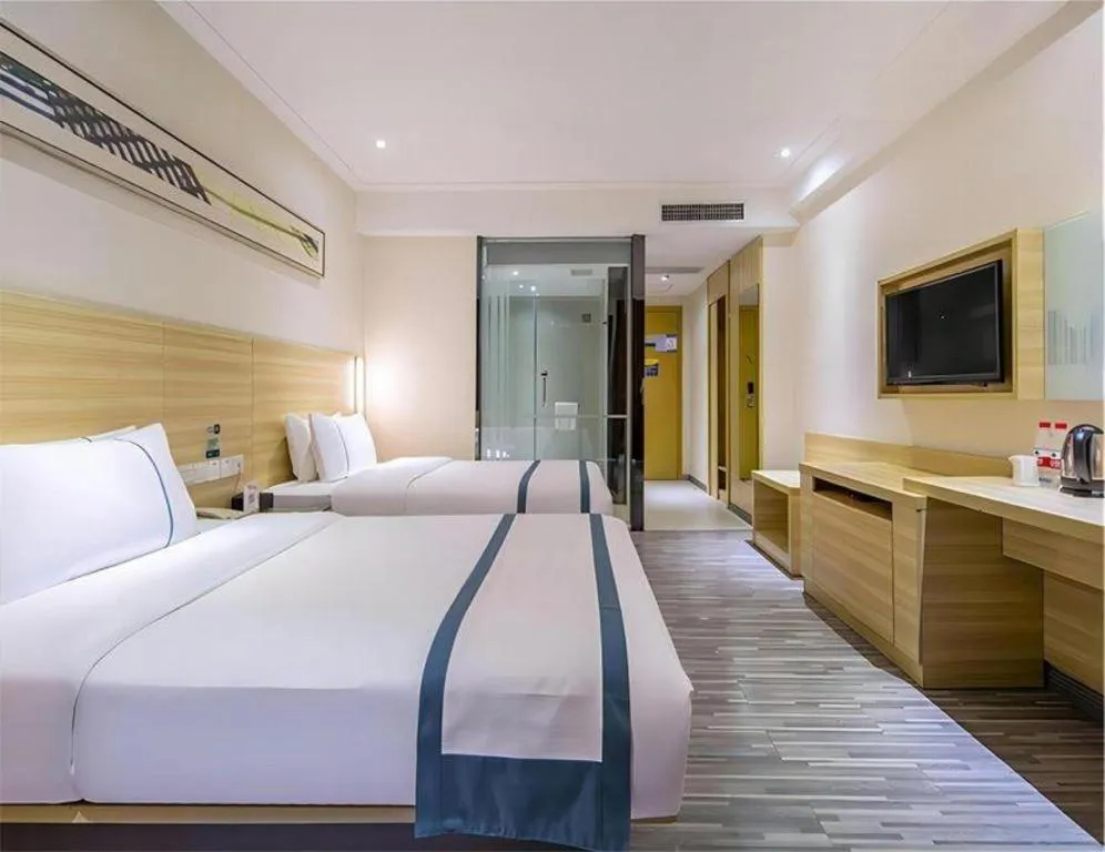 Bed in City Comfort Inn Hankou Railway Station Tangjiadun Wanda Plaza
