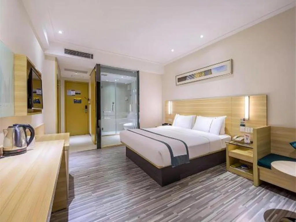 Bed in City Comfort Inn Hankou Railway Station Tangjiadun Wanda Plaza