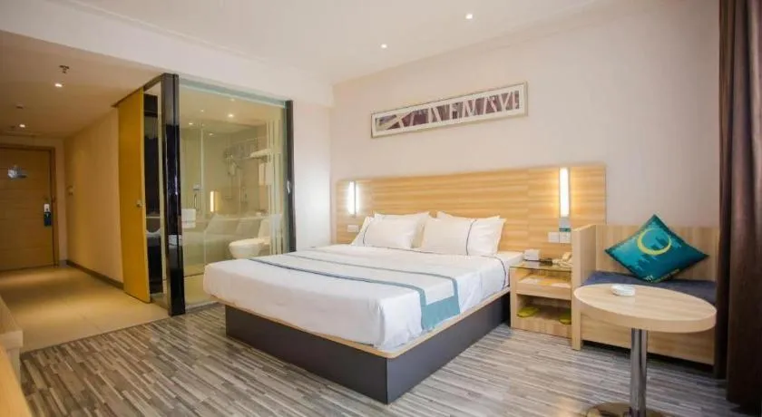 Bed in City Comfort Inn Hankou Railway Station Tangjiadun Wanda Plaza