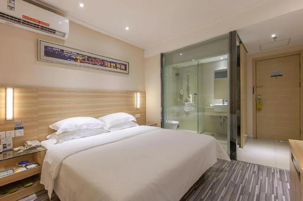 Bed in City Comfort Inn Hankou Railway Station Tangjiadun Wanda Plaza