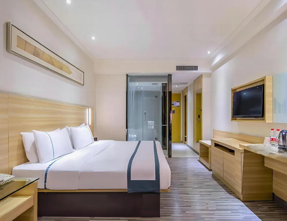 Bed in City Comfort Inn Hankou Railway Station Tangjiadun Wanda Plaza