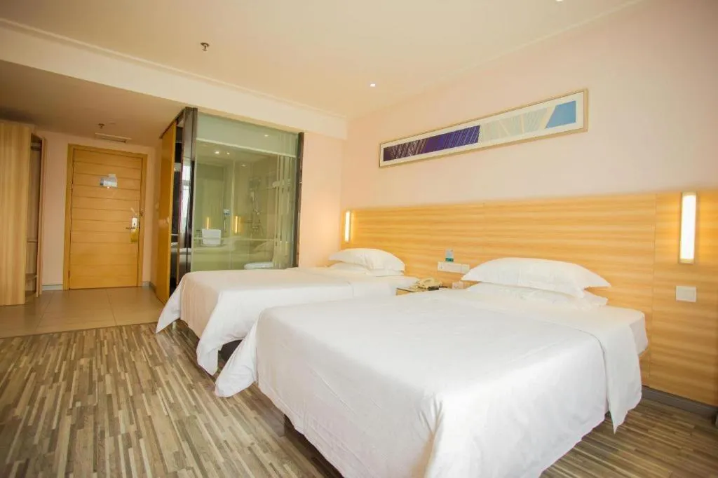 Bed in City Comfort Inn Hankou Railway Station Tangjiadun Wanda Plaza