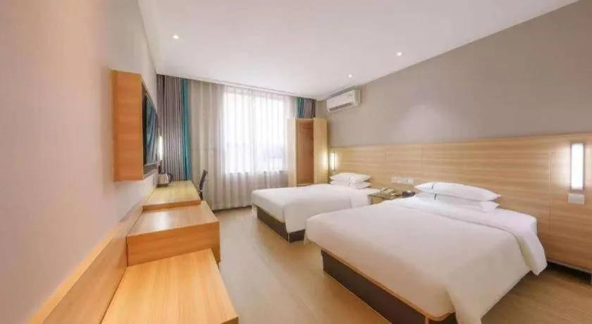 Bed in City Comfort Inn Wuhan Dream Times Jiedaokou