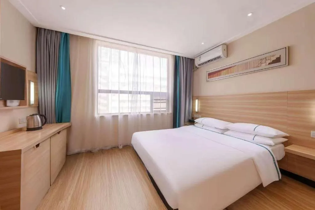 Bed in City Comfort Inn Wuhan Dream Times Jiedaokou
