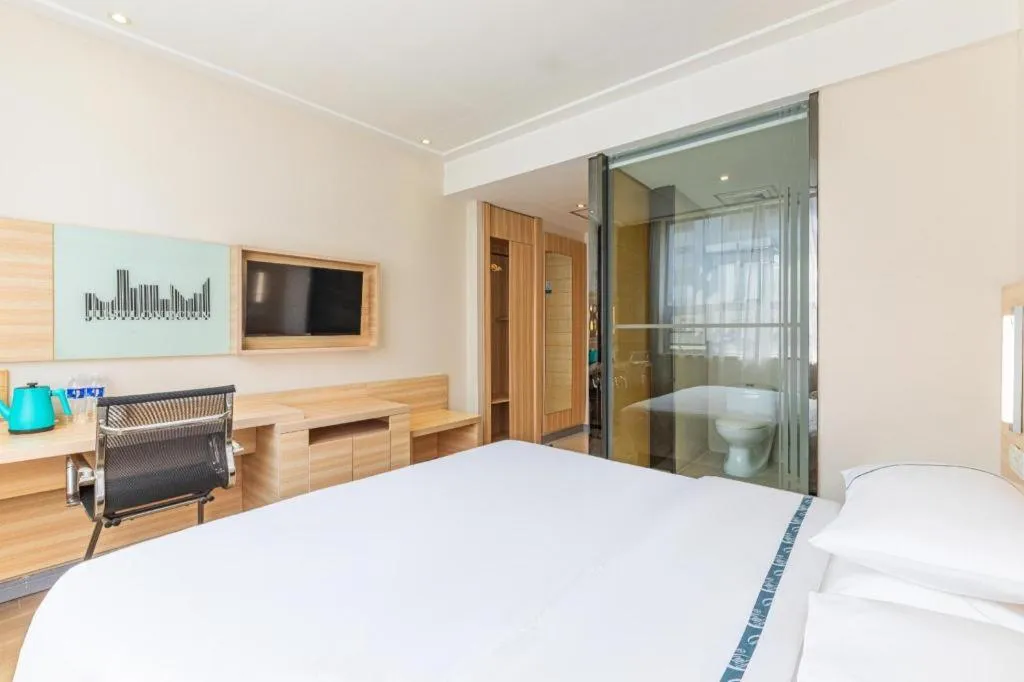 Bed in City Comfort Inn Wuhan Dream Times Jiedaokou