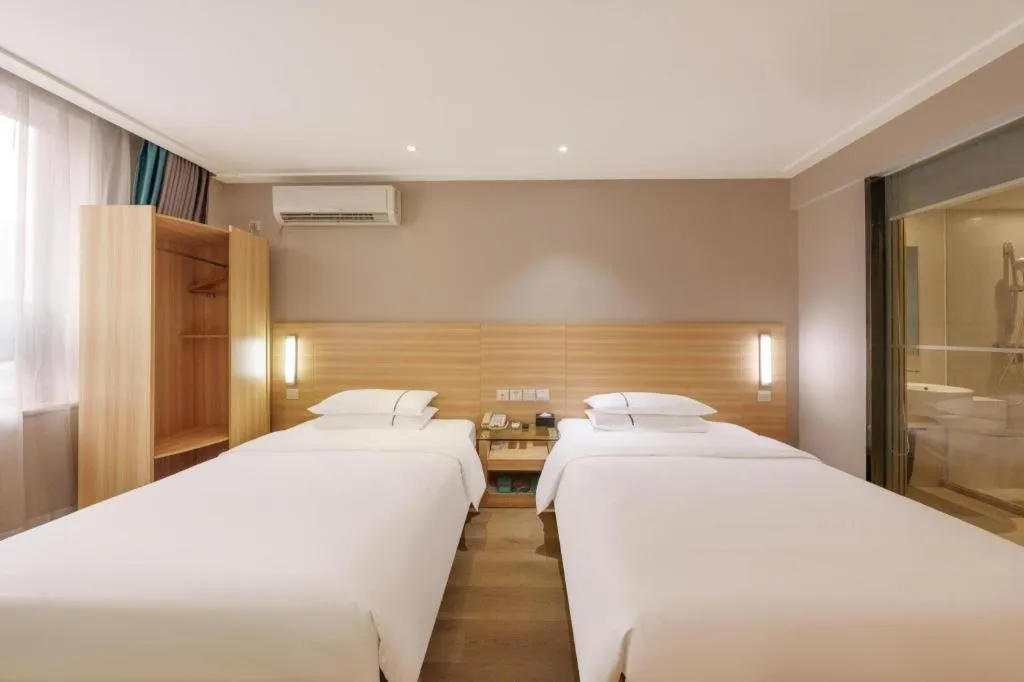 Bed in City Comfort Inn Wuhan Dream Times Jiedaokou