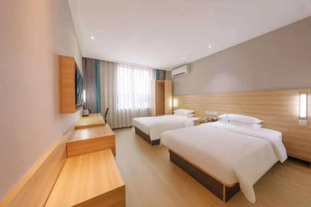 Bed in City Comfort Inn Wuhan Dream Times Jiedaokou