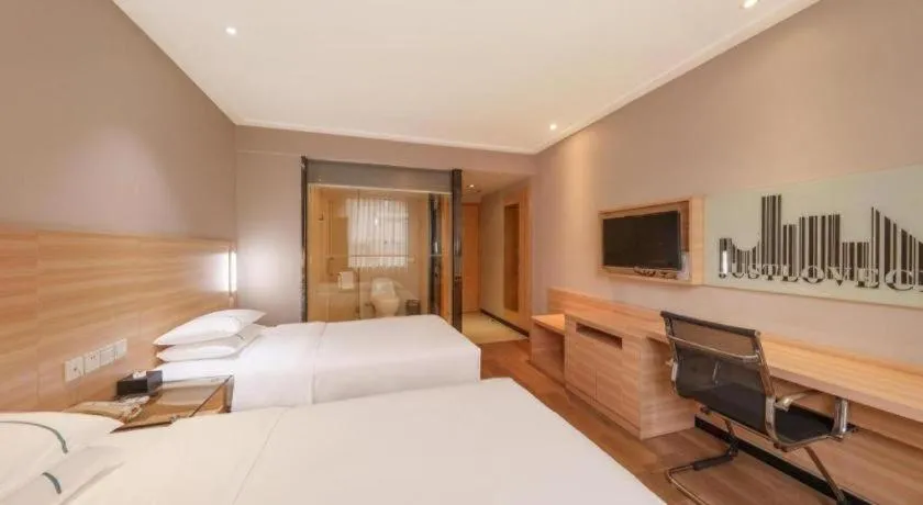 Bed in City Comfort Inn Wuhan Dream Times Jiedaokou