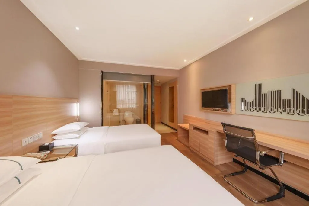 Bed in City Comfort Inn Wuhan Dream Times Jiedaokou