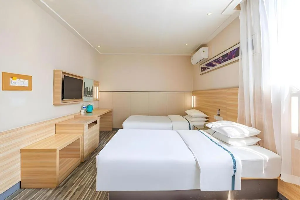 Bed in City Comfort Inn Wuhan Dream Times Jiedaokou