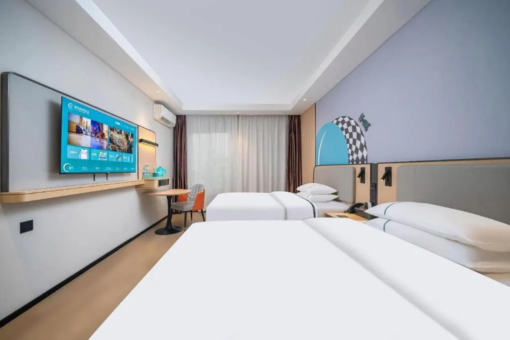 Bed in City Comfort Inn Guangzhou Tower Kecun Metro Station Dunhe