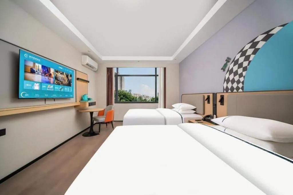 Bed in City Comfort Inn Guangzhou Tower Kecun Metro Station Dunhe