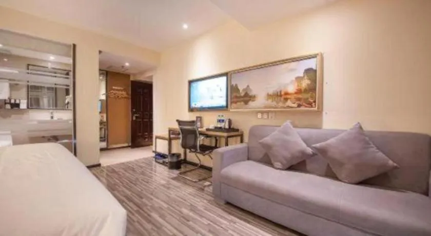 Bed in Borrman Hotel Guilin High-speed Railway North Station Evergrande Plaza