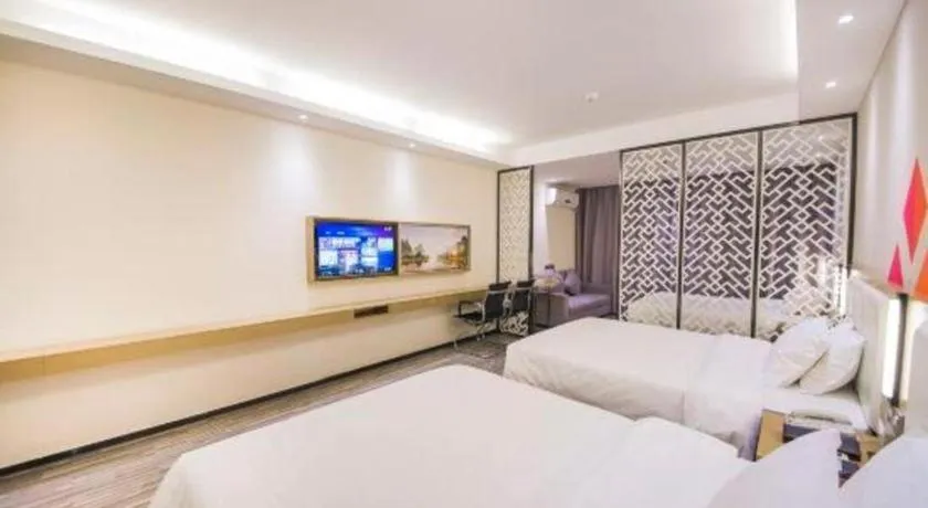 Bed in Borrman Hotel Guilin High-speed Railway North Station Evergrande Plaza