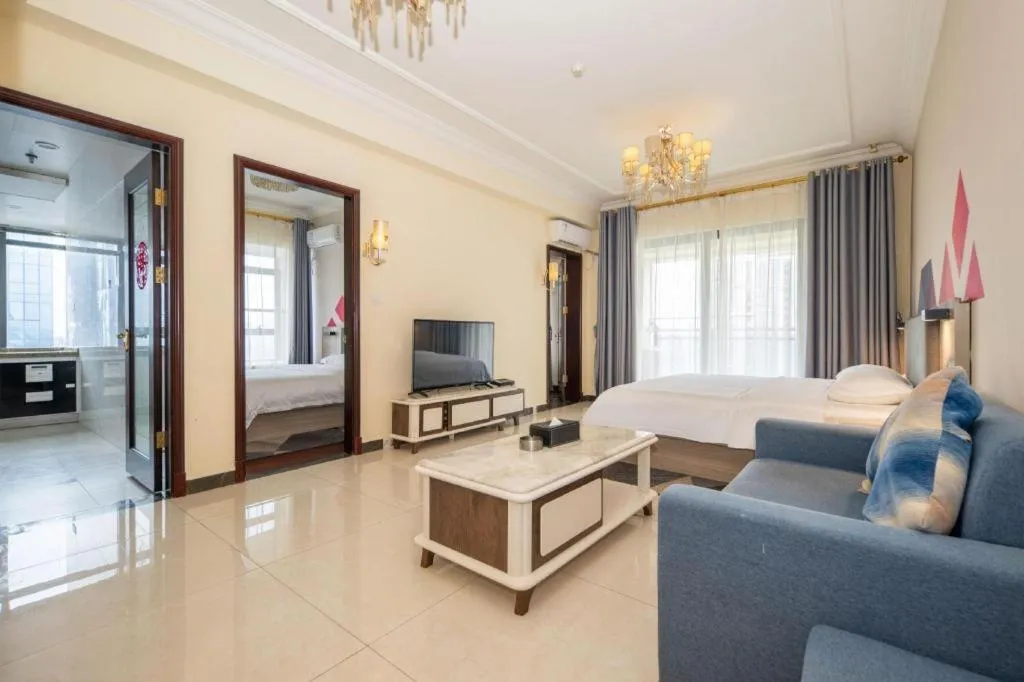 Bed in Borrman Hotel Guilin High-speed Railway North Station Evergrande Plaza