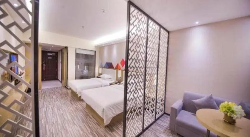 Bed in Borrman Hotel Guilin High-speed Railway North Station Evergrande Plaza