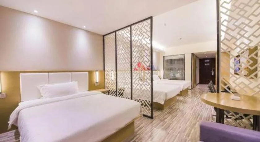 Bed in Borrman Hotel Guilin High-speed Railway North Station Evergrande Plaza