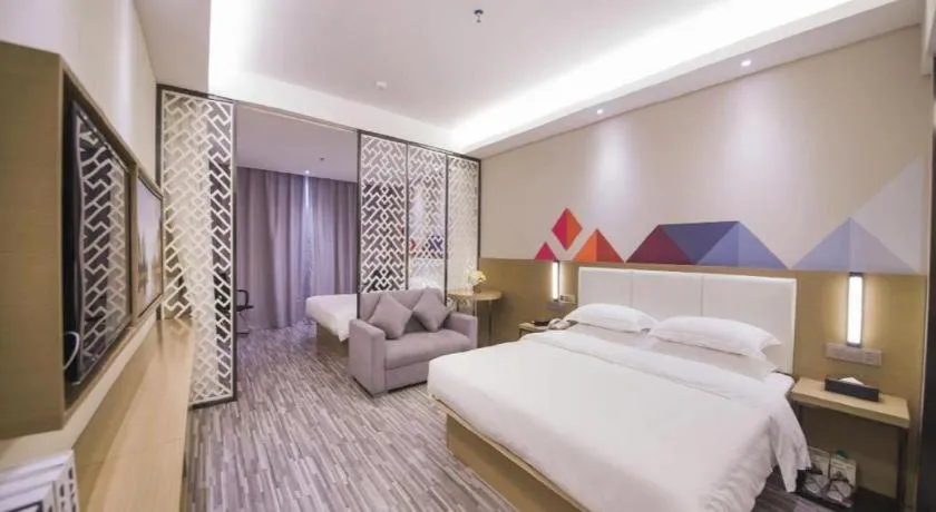Bed in Borrman Hotel Guilin High-speed Railway North Station Evergrande Plaza