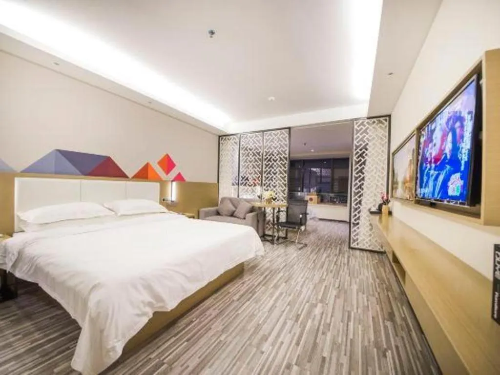 Bed in Borrman Hotel Guilin High-speed Railway North Station Evergrande Plaza