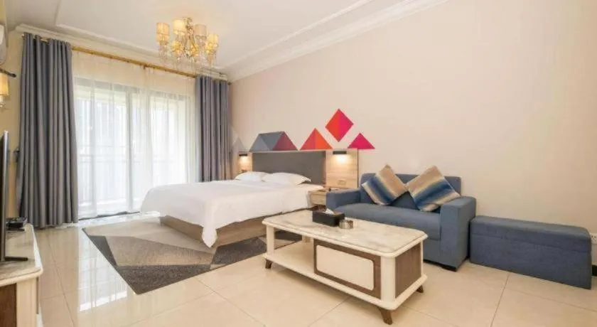 Bed in Borrman Hotel Guilin High-speed Railway North Station Evergrande Plaza