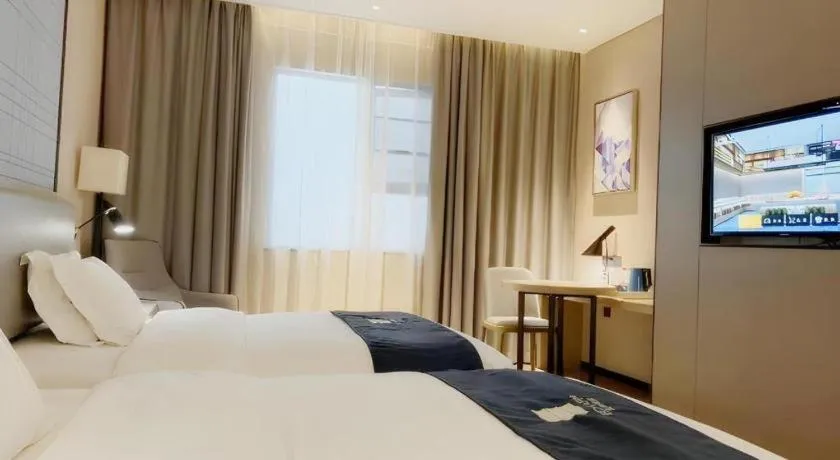 Bed in Echarm Hotel Yiyang Wanda Plaza