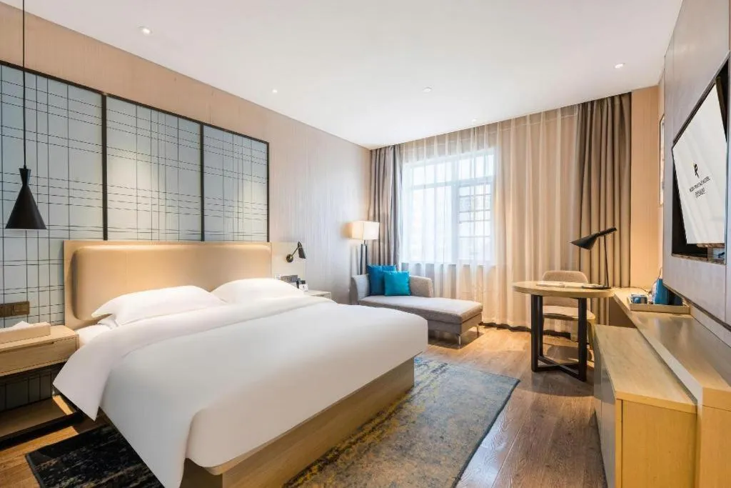 Bed in Echarm Hotel Yiyang Wanda Plaza