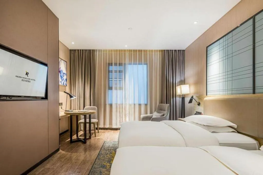 Bed in Echarm Hotel Yiyang Wanda Plaza