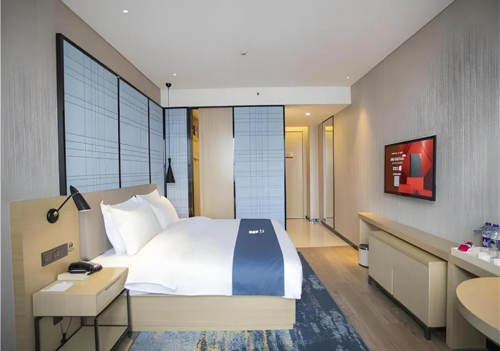 Bed in Echarm Hotel Xian Ming City Wall South Gate