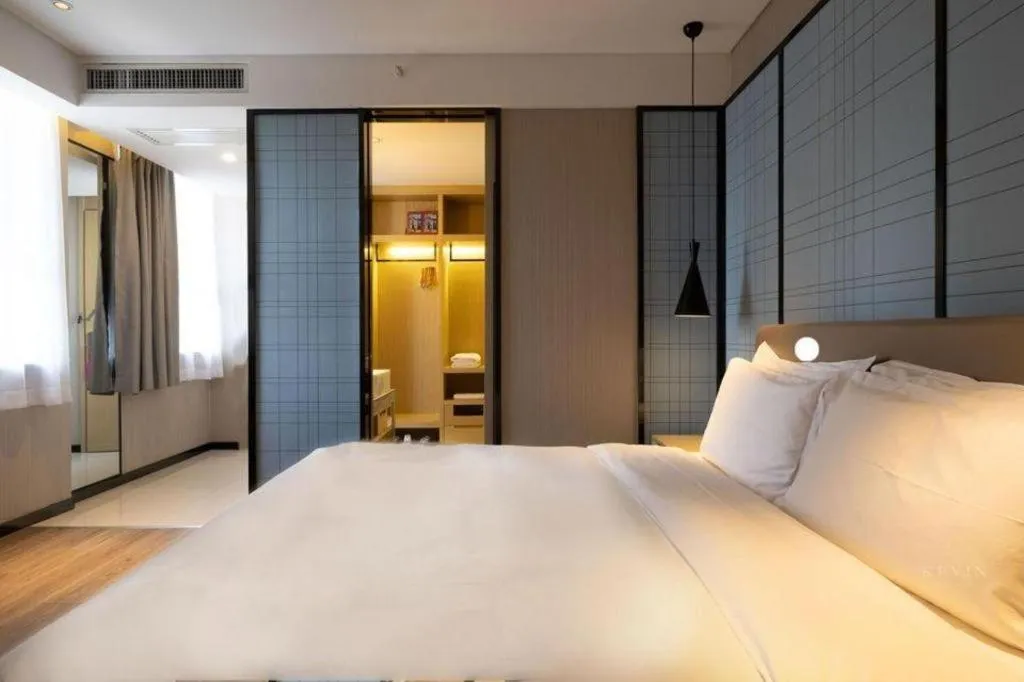 Bed in Echarm Hotel Xian Ming City Wall South Gate