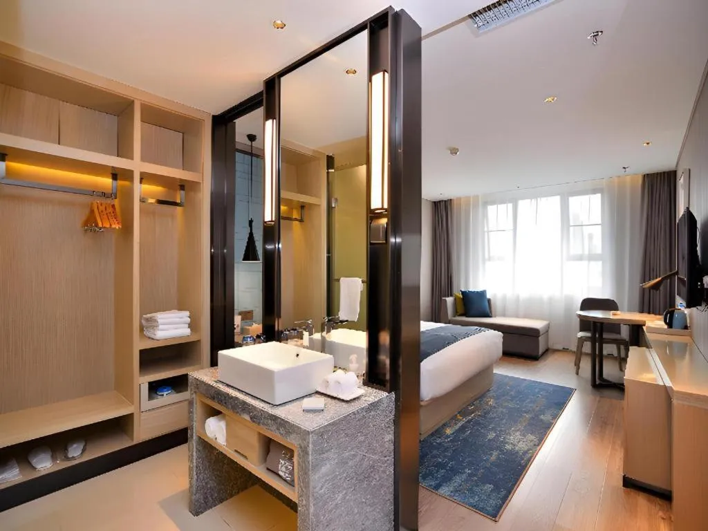 Bed in Echarm Hotel Xian Ming City Wall South Gate