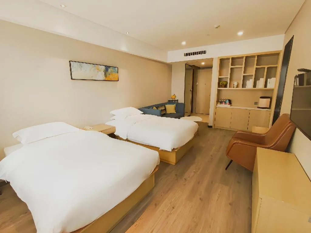 Bed in Echarm Hotel Xian Ming City Wall South Gate