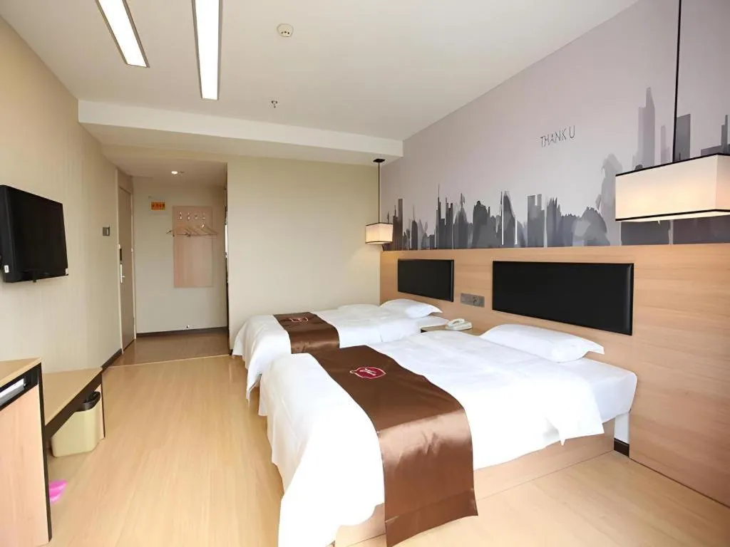 Bed in Thank Inn Plus Hotel Shandong Binzhou Zhanhua District Jinhai Six Road