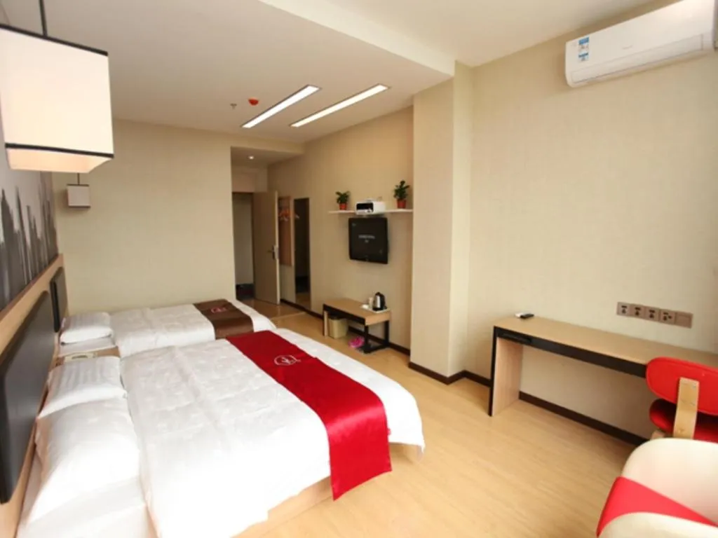 Bed in Thank Inn Plus Hotel Shandong Binzhou Zhanhua District Jinhai Six Road