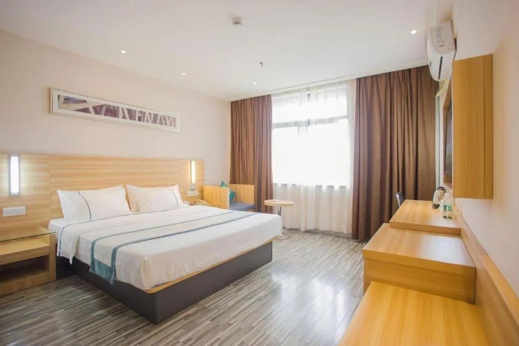 Bed in City Comfort Inn Wuhan Tianhe Airport Julong Avenue Metro Station