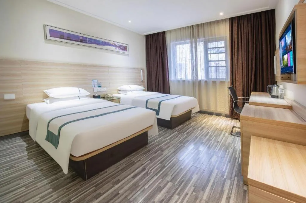 Bed in City Comfort Inn Wuhan Tianhe Airport Julong Avenue Metro Station