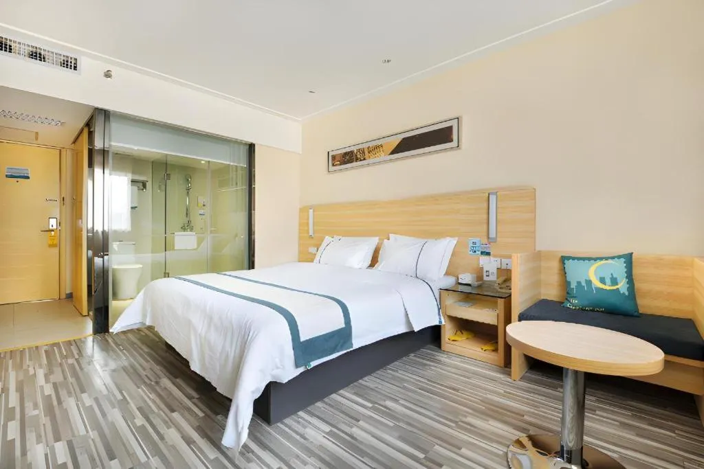 Bed in City Comfort Inn Wuhan Tianhe Airport Julong Avenue Metro Station