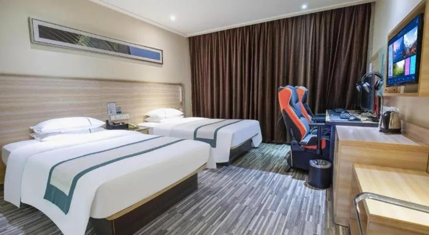 Bed in City Comfort Inn Wuhan Tianhe Airport Julong Avenue Metro Station