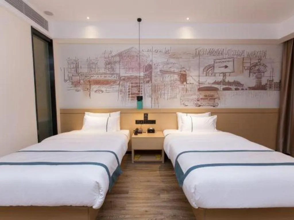 Bed in City Comfort Inn Tai'an Taishan Tianwai Village Hongmen