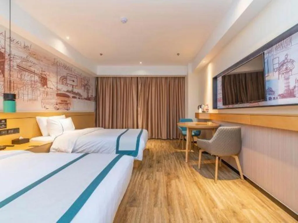 Bed in City Comfort Inn Tai'an Taishan Tianwai Village Hongmen