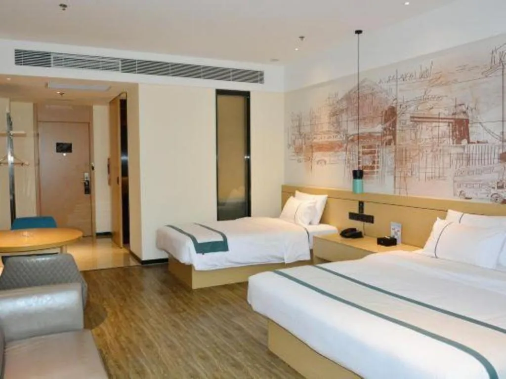 Bed in City Comfort Inn Tai'an Taishan Tianwai Village Hongmen