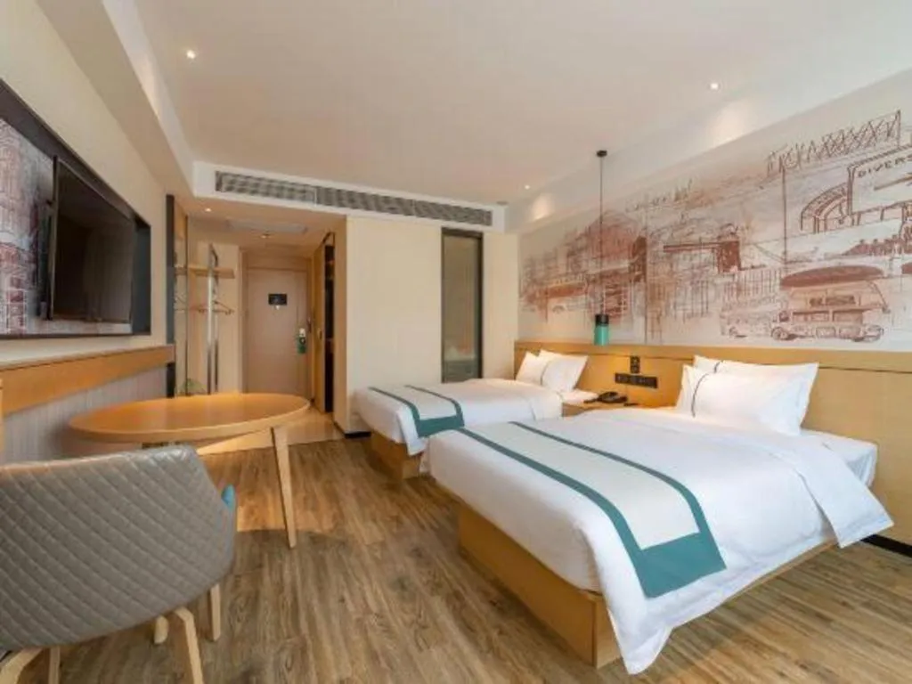 Bed in City Comfort Inn Tai'an Taishan Tianwai Village Hongmen