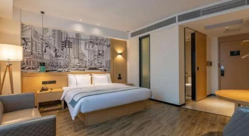 Bed in City Comfort Inn Tai'an Taishan Tianwai Village Hongmen